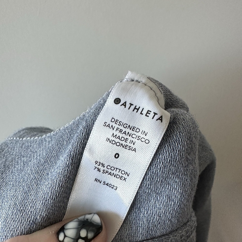 Athleta Light Blue Farallon Heathered Wide Crop Pants Women's Size 0 - Picture 10 of 10